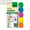 Haftmarker Punkte, 12 x 50 mm, Folien-Film, transparent Punkte, 5 x 40 Blatt
