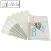 Dokumententaschen DIN A4 quer, Klettverschluss, transparent, 5 Stück, 510711