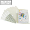 Dokumententaschen DIN A4 quer, Klettverschluss, transparent, 5 St?ck, 510711