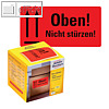 Hinweis-Etikettenrolle - "Oben! Nicht st?rzen!", 100 x 50 mm, 200er Rolle, 7214