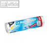 M?llbeutel mit Tragegriffen, 35 L., 64 x 54 cm, 12 my, transparent, 15 St?ck