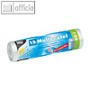 M?llbeutel mit Tragegriffen, 60 L., 75 x 65 cm, 12 my, transparent, 15 St?ck