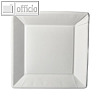 Pappteller "pure", eckig, 22.5 x 22.5 cm, 18 mm hoch, wei?, 50 St?ck, 86615