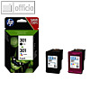 HP Tintenpatrone Kombipackung 301, 3-farbig + schwarz, CMYK, 2er Pack, N9J72AE