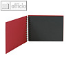 WIRE-O Fotoalbum S.O.H.O., 40 Seiten, 195 x 145 mm, offwhite, rot, 3er Pack