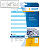 Namens-/Textiletiketten, 63.5 x 29.6 mm, abl?sbar, Acetatseide, w/blau, 540 St.