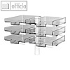 Hansa Schwenkfl?gler mit 6 Schalen, DIN A4, lichtgrau, h5036002