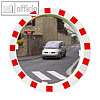 Verkehrsspiegel P.A.S., ? 60 cm, max. Abstand: 11 m/90?, unzerbrechl., rot/wei?