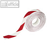 Bodenmarkierungsband DURALINE STRONG - 50 mm x 30 m, signalrot / wei?, 1726132