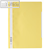 Durable Schnellhefter DIN A4, PP, transparentes Deckblatt, gelb, 50 Stück,257304