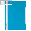Durable Schnellhefter DIN A4, PP, transparentes Deckblatt, blau, 50 Stück,257306