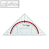 Geometrie-Dreieck, Hypotenuse: 16 cm, Kunststoff, transparent, 2317 0040