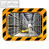 Industriespiegel Polymir 60x40cm, maxAbstand: 9 m/90?, unzerbrechl. gelb/schwarz