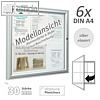 Au?enschaukasten 75 x 75 x 3 cm, 6x A4, einfl?gelig, silber eloxiert, 505002