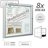 Au?enschaukasten 98 x 83 x 3 cm, 8x A4, einfl?gelig, silber eloxiert, 505060