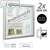 Au?enschaukasten 55 x 40 x 3 cm, 2x A4, einfl?gelig, tiefschwarz, 405000-9005