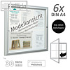 Au?enschaukasten 75 x 75 x 3 cm, 6x A4, einfl?gelig, tiefschwarz, 405002-9005