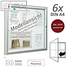 Au?enschaukasten 75 x 75 x 3 cm, 6x A4, einfl?gelig, purpurrot, 405002-3004
