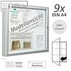 Au?enschaukasten 75 x 105 x 5.8 cm, 9x A4, einfl?gelig, Plexichocs, silber