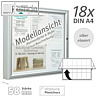 Au?enschaukasten 133 x 108 x 5.8 cm, 18x A4, Klappt?r, Plexichocs, silber