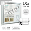 Au?enschaukasten 133 x 108 x 5.8 cm, 18x A4, Klappt?r, Sicherheitsglas, silber