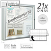 Au?enschaukasten 160 x 113 x 5.8 cm, 21x A4, Klappt?r, Sicherheitsglas, silber