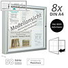 Au?enschaukasten 98 x 83 x 5.8 cm, 8x A4, einfl?gelig, Plexichocs, schwarz