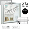 Au?enschaukasten 160 x 113 x 5.8 cm, 21x A4, Klappt?r, Plexichocs, schwarz