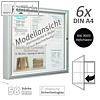 Au?enschaukasten 75 x 75 x 5.8 cm, 6x A4, einfl?gelig, Sicherheitsglas, schwarz