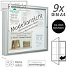 Au?enschaukasten 75 x 105 x 5.8 cm, 9x A4, einfl?gelig, Sicherheitsglas, schwarz