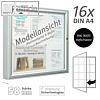 Au?enschaukasten 100 x 135 x 5.8 cm, 16x A4, einfl?gelig, Sicherheitsglas, schwa