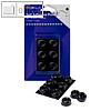 Elastikpuffer - L?rm-/Rutschstopper, (?)22.3 mm, Kunstsstoff, schwarz, 6 St?ck