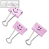 Rapesco Foldback Klammern Mit Emoji Motiv 19 mm | Smiley (20 Stück)
