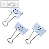 Rapesco Foldback Klammern Mit Emoji Motiv 32 mm | Smiley (20 Stück)