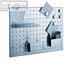 Magnetboard gelocht, mit Zubeh?r, erweiterbar, 35 x 50 x 1 cm, Edelstahl, silber