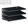 Sortierstation Business, 3 F?cher, B 360 x T 250 x H 205 mm, Stahl, schwarz