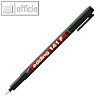 Edding Folienstift 141 F, Rundspitze 0.6 mm, permanent, schwarz, 4-141001