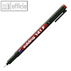 Edding Folienstift 141 F, Rundspitze 0.6 mm, permanent, rot, 4-141002