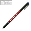 Edding Folienstift 141 F, Rundspitze 0.6 mm, permanent, blau, 4-141003