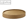 Deckel f?r Suppenbecher "pure"-"100% Fair", ? 9.8 x 1.6 cm, Pappe, braun, 500 St