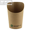 Wrap-Becher "pure"-"100% Fair", 230 ml, 11.3 x 6 x 8 cm, Pappe, braun, 1.000 St.