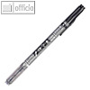 Kalligraphie-Stift Fudenosuke Twin, 2 Spitzen, Strichfarbe: schwarz/grau, WS-TBS