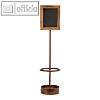 Flaschenhalter/Flaschendisplay, mit Kreidetafel, 10 x 45 cm, Stahl, kupfer