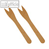Papstar Snack-Gabeln "pure", (L)12.1 cm, Holz, 4.000 St?ck, 82557