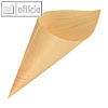 Papstar Fingerfood-Spitzt?ten "pure", (?)11 x 21 cm, Holz, 500 St?ck, 85677