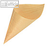 Papstar Fingerfood-Spitzt?ten "pure", (?)8 x 15.5 cm, Holz, 500 St?ck, 85675