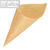 Papstar Fingerfood-Spitzt?ten "pure", (?)9.5 x 18 cm, Holz, 500 St?ck, 85676