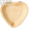 Papstar Einweg-Teller "pure", Herzform, 15.5 x 3 cm, Palmblatt, 100 Stück, 85501