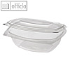 Feinkost- & Salatschalen pure, 375ml, 4.8x16.1x13.2 cm, Klappdeckel, PLA, 300 St