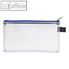 Rei?verschluss-Beutel - DIN lang, PVC faserverst?rkt, Zipper d-blau, 10 St?ck